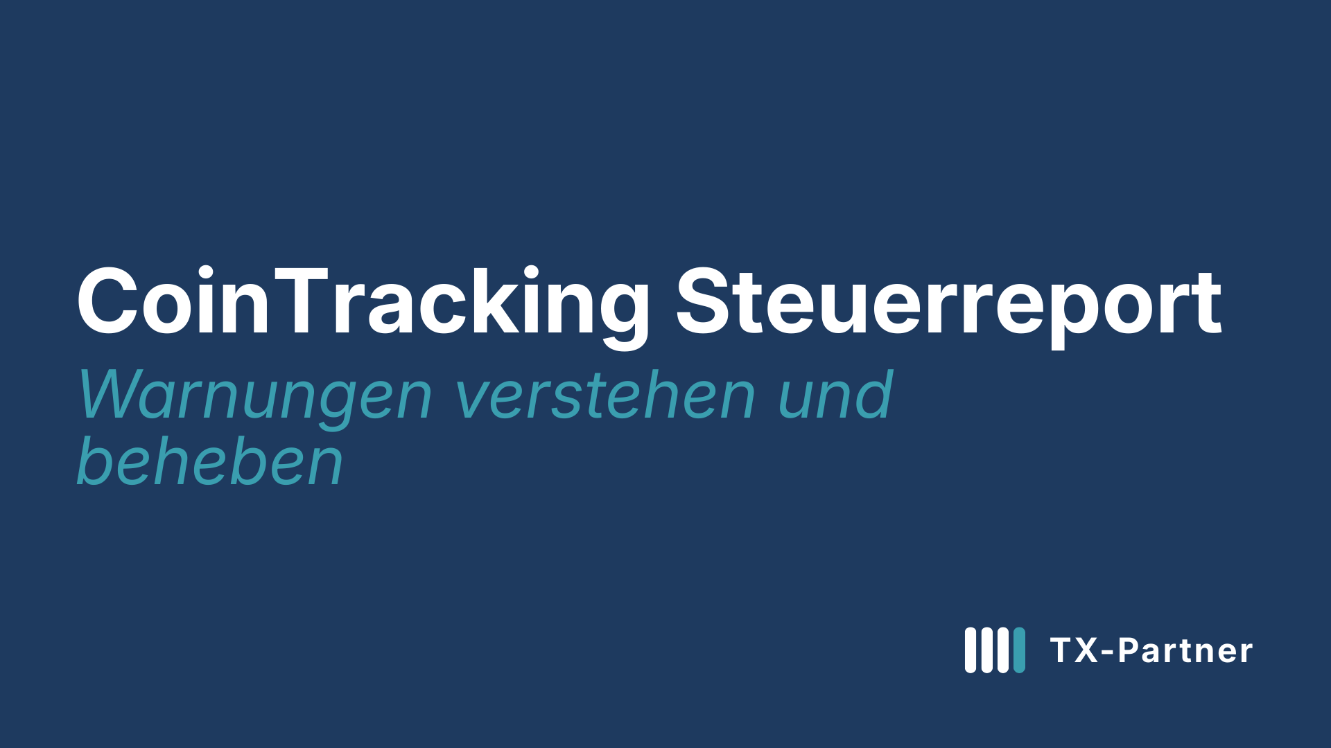 Understanding and Fixing CoinTracking Tax Report Warnings