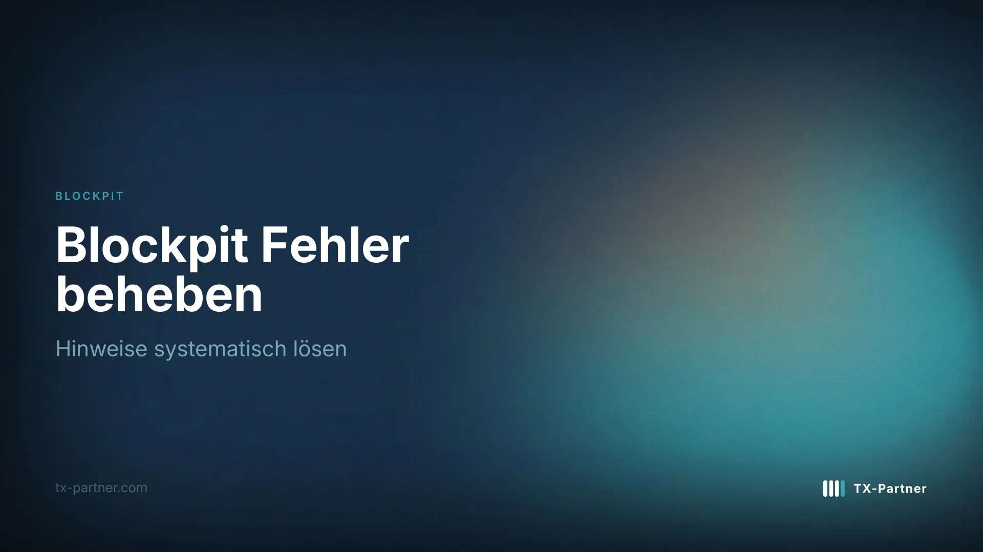 Blockpit Fehler und Hinweise beheben