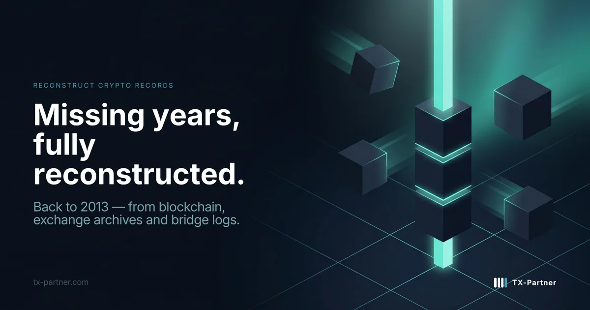 Reconstruct crypto transactions